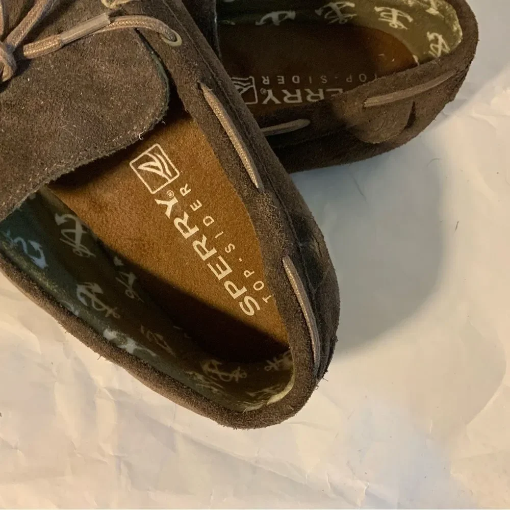 Sperry Top-Sider STS 10327 Men's R and R Moc Suede Boat Shoe brown size 9